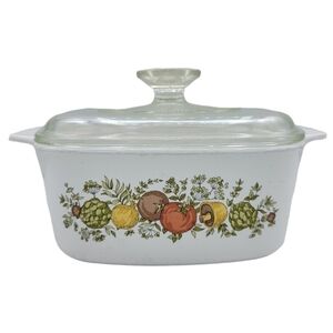 Corning Ware 1969-1972 Spice Of Life A-1-1/2-B 1.5 Litre Casserole Dish With Lid